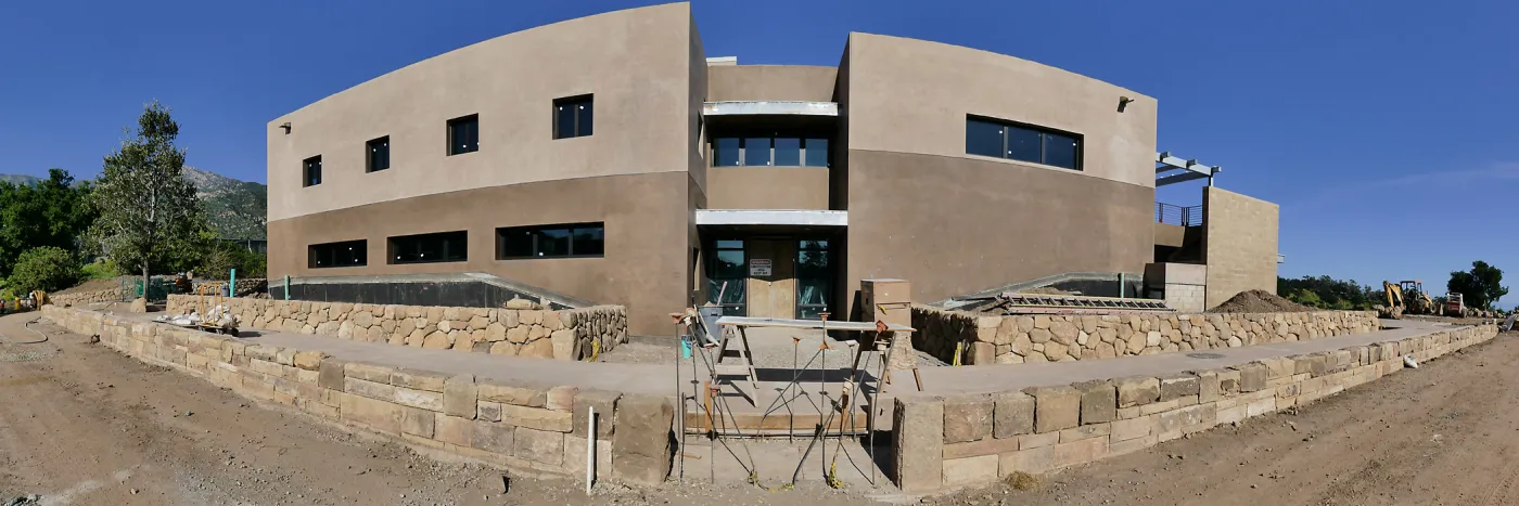 Pritzlaff Conservation Center Construction, panorama of west face