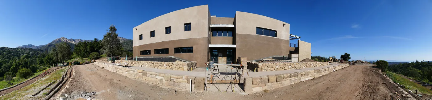 Pritzlaff Conservation Center Construction, panorama of west face