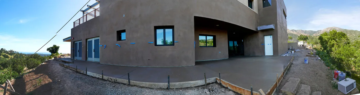 Pritzlaff Conservation Center Construction, panorama of east side