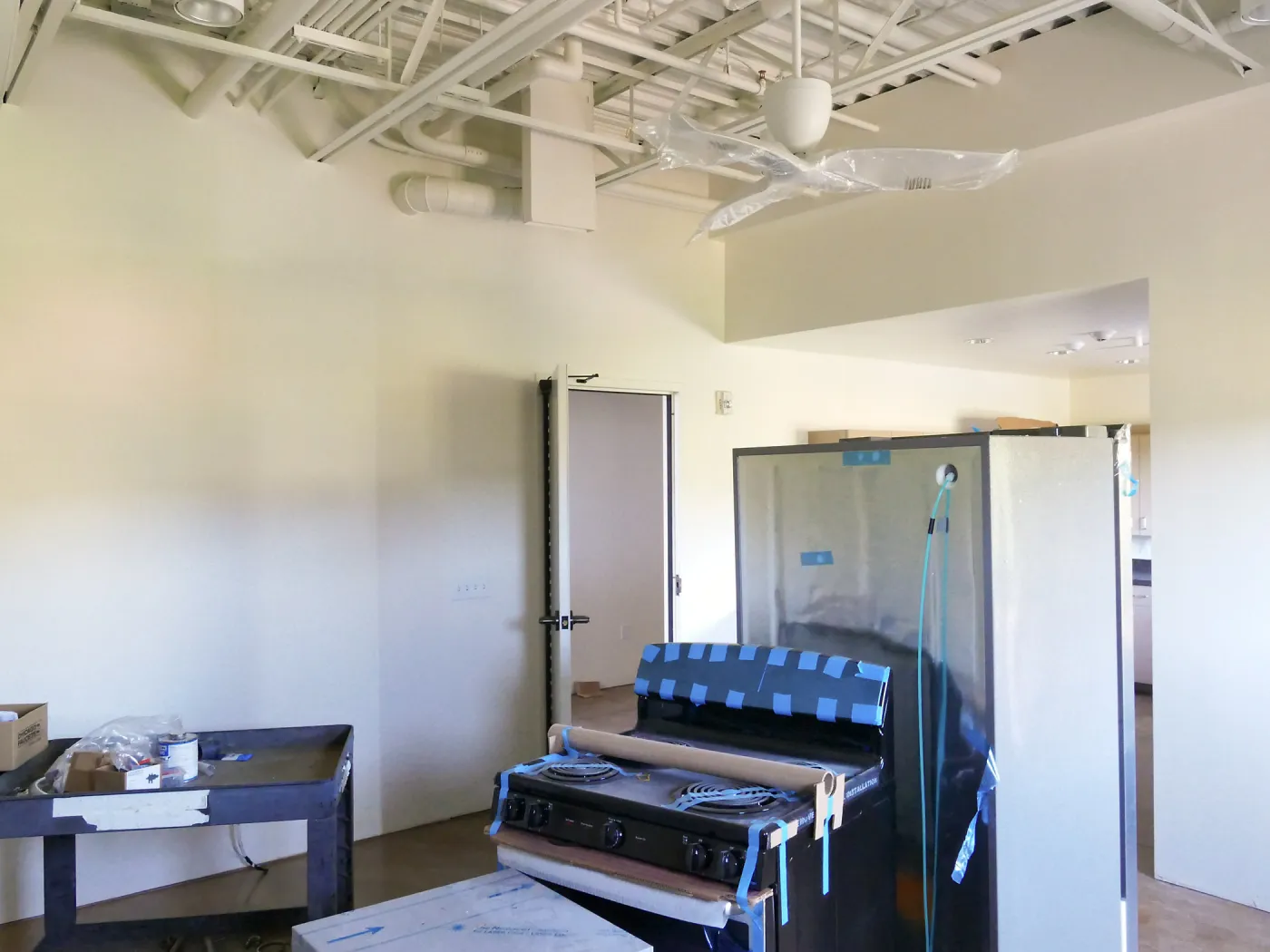 Pritzlaff Conservation Center Construction, looking northwest across first floor common area