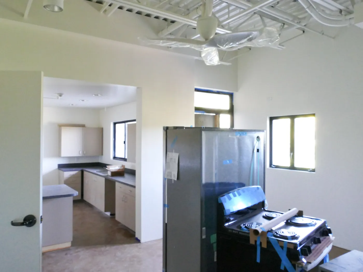 Pritzlaff Conservation Center Construction, Looking northeast across kitchen/breakroom