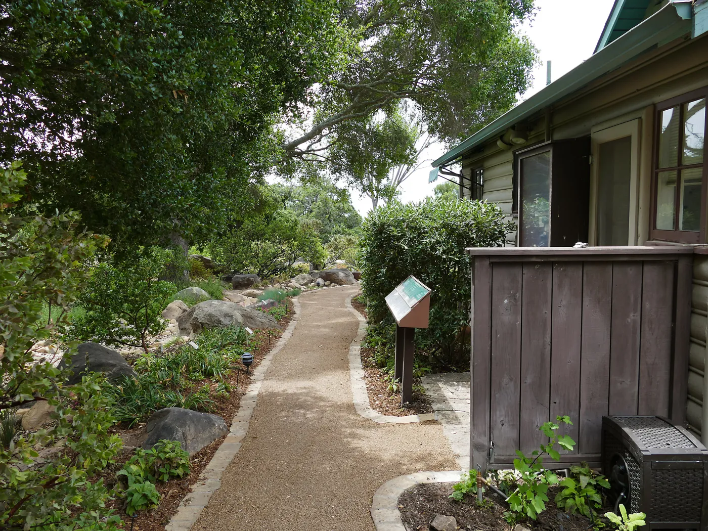 Home Demonstration Garden Renovation, view 6, looking south along path east of Cottage
