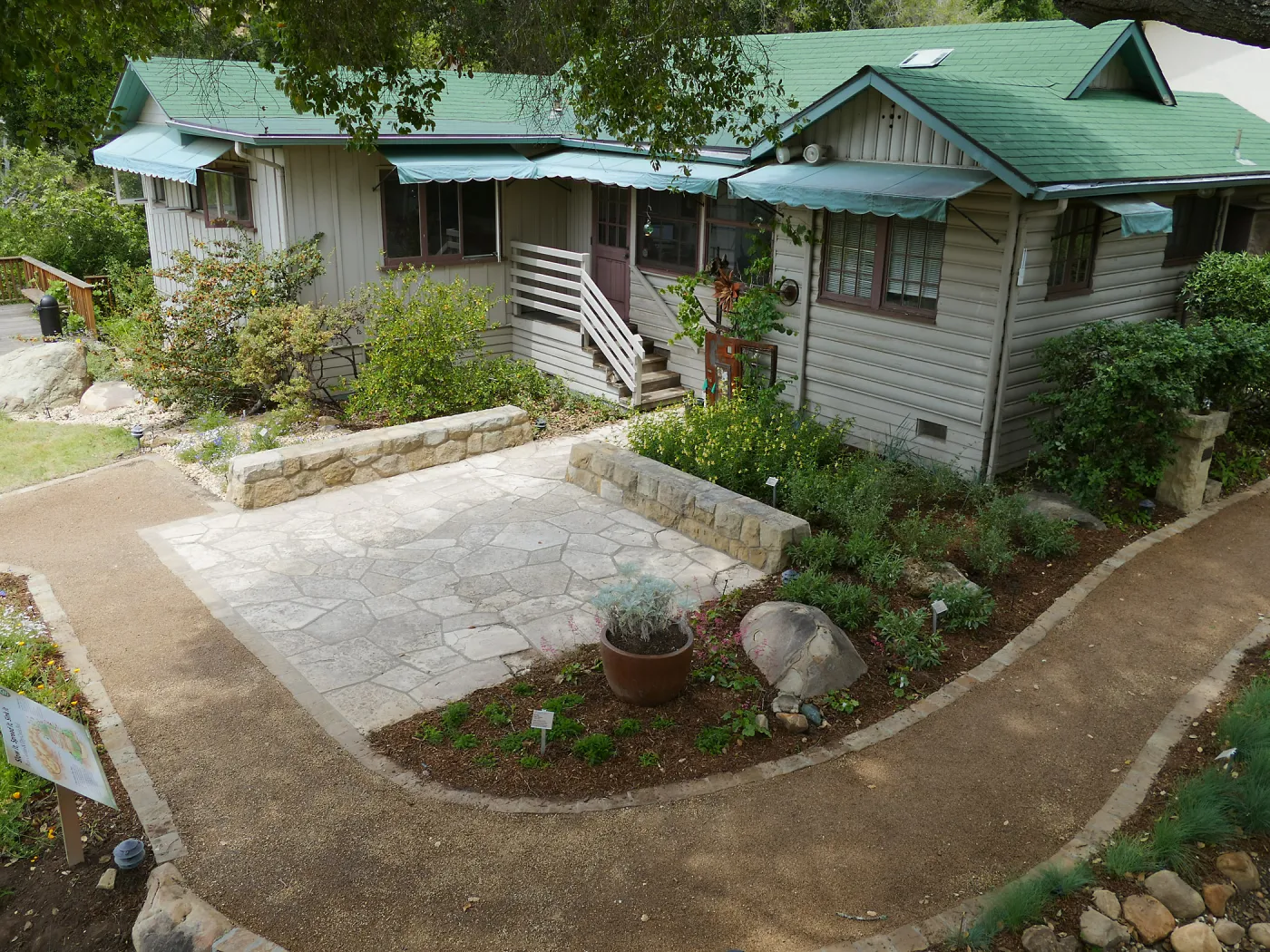 Home Demonstration Garden Renovation, view 15, looking towards southeast corner of Cottage