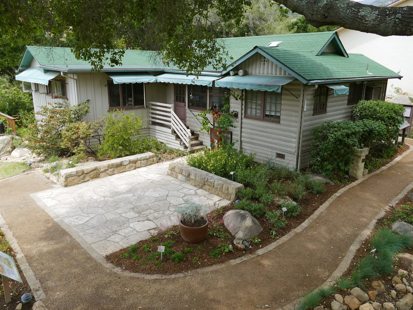 Home Demonstration Garden Renovation, view 14, looking towards southeast corner of Cottage