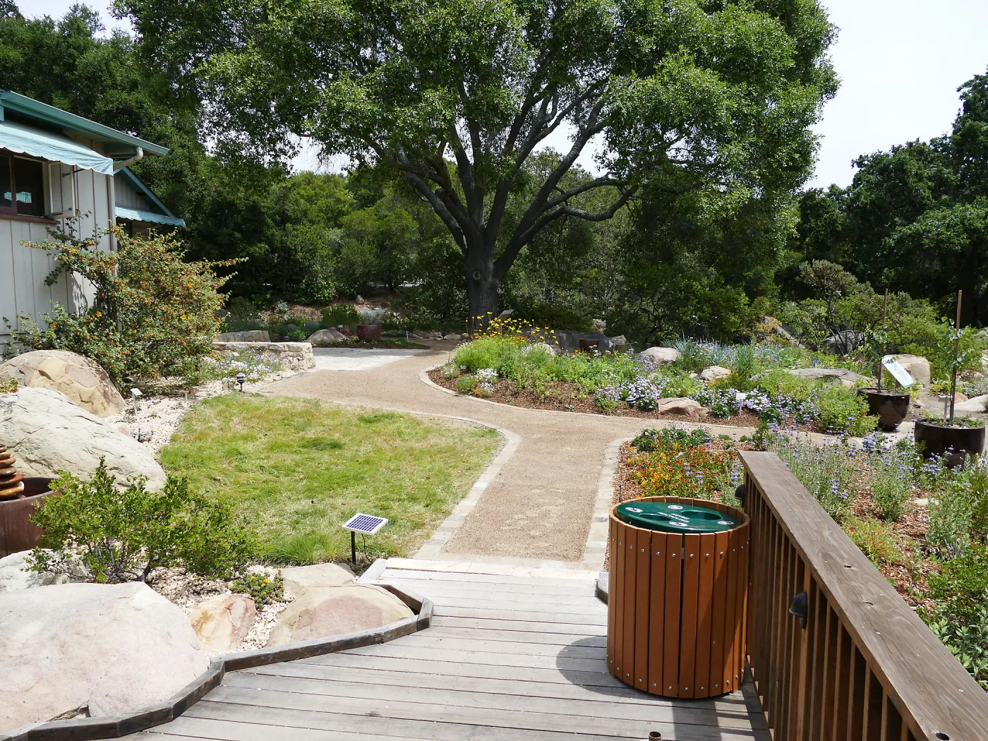 Home Demonstration Garden Renovation, view 27, looking east from deck