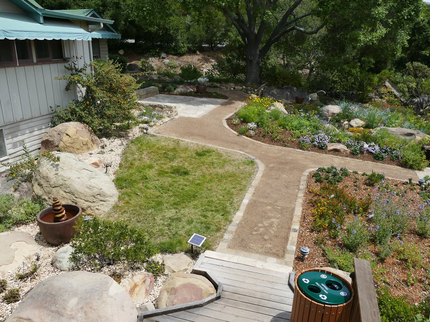 Home Demonstration Garden Renovation, view 28, looking east from deck