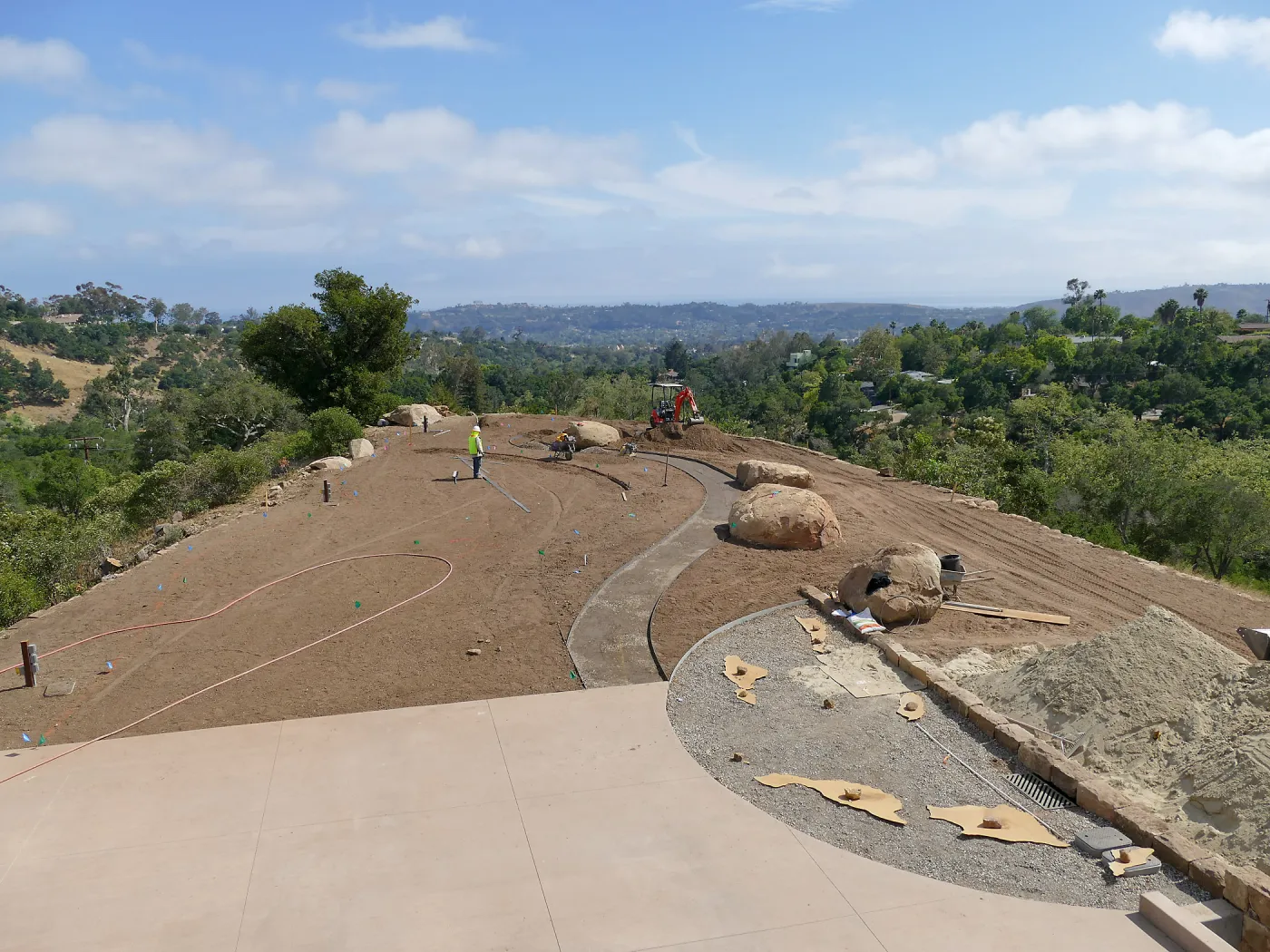 Island View Garden Installation, view looking southwest from Pritzlaff Conservation Center Deck