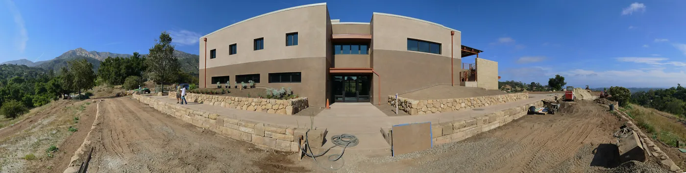 Pritzlaff Conservation Center Construction, panorama of west face