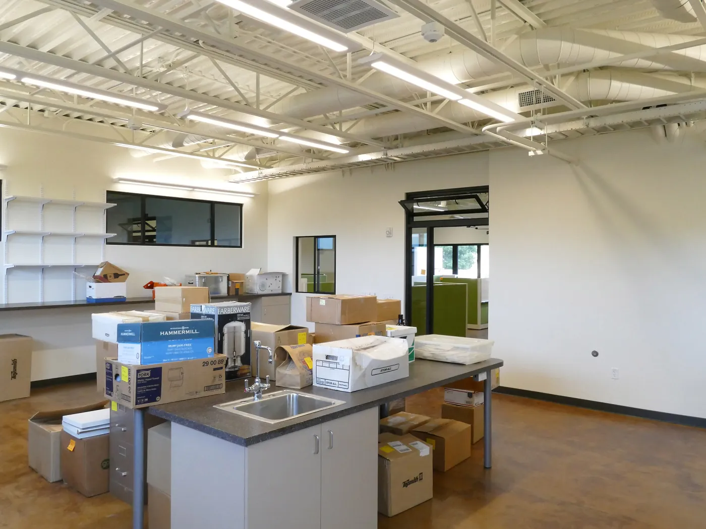 Pritzlaff Conservation Center Construction, looking northeast across dry lab area