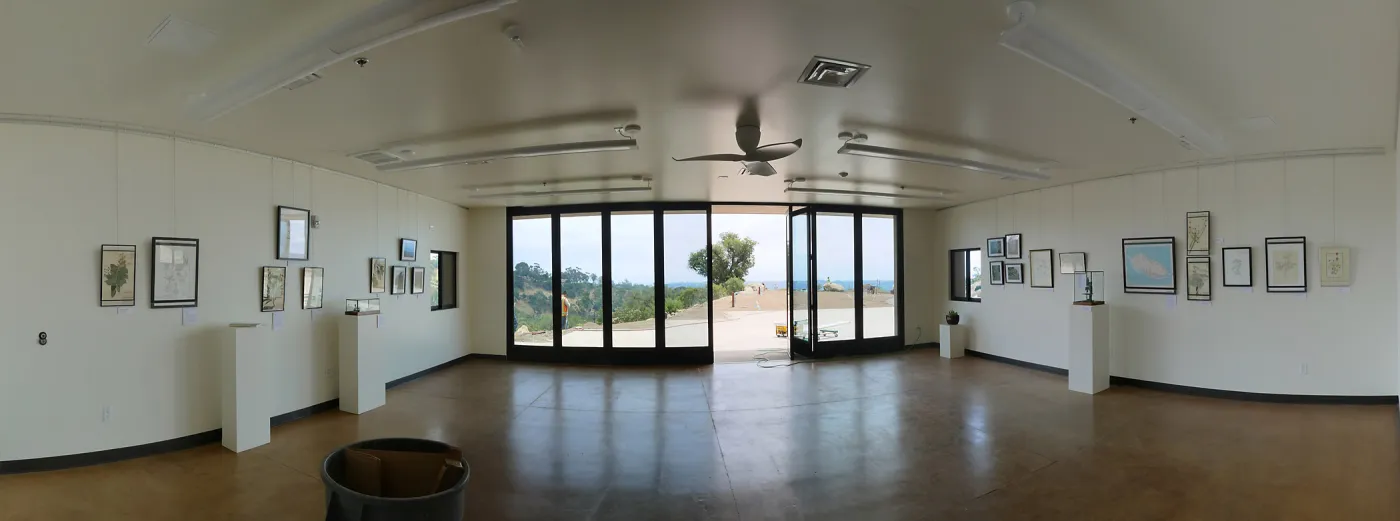 Pritzlaff Conservation Center Construction, panorama at interior entrance to Exhibit Room