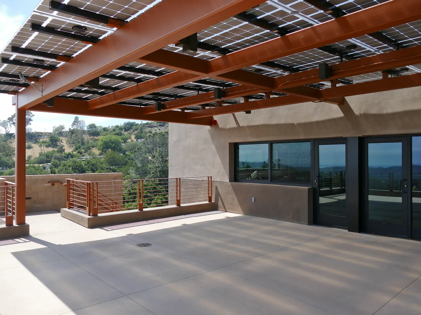 Pritzlaff Conservation Center Construction, looking northwest across deck