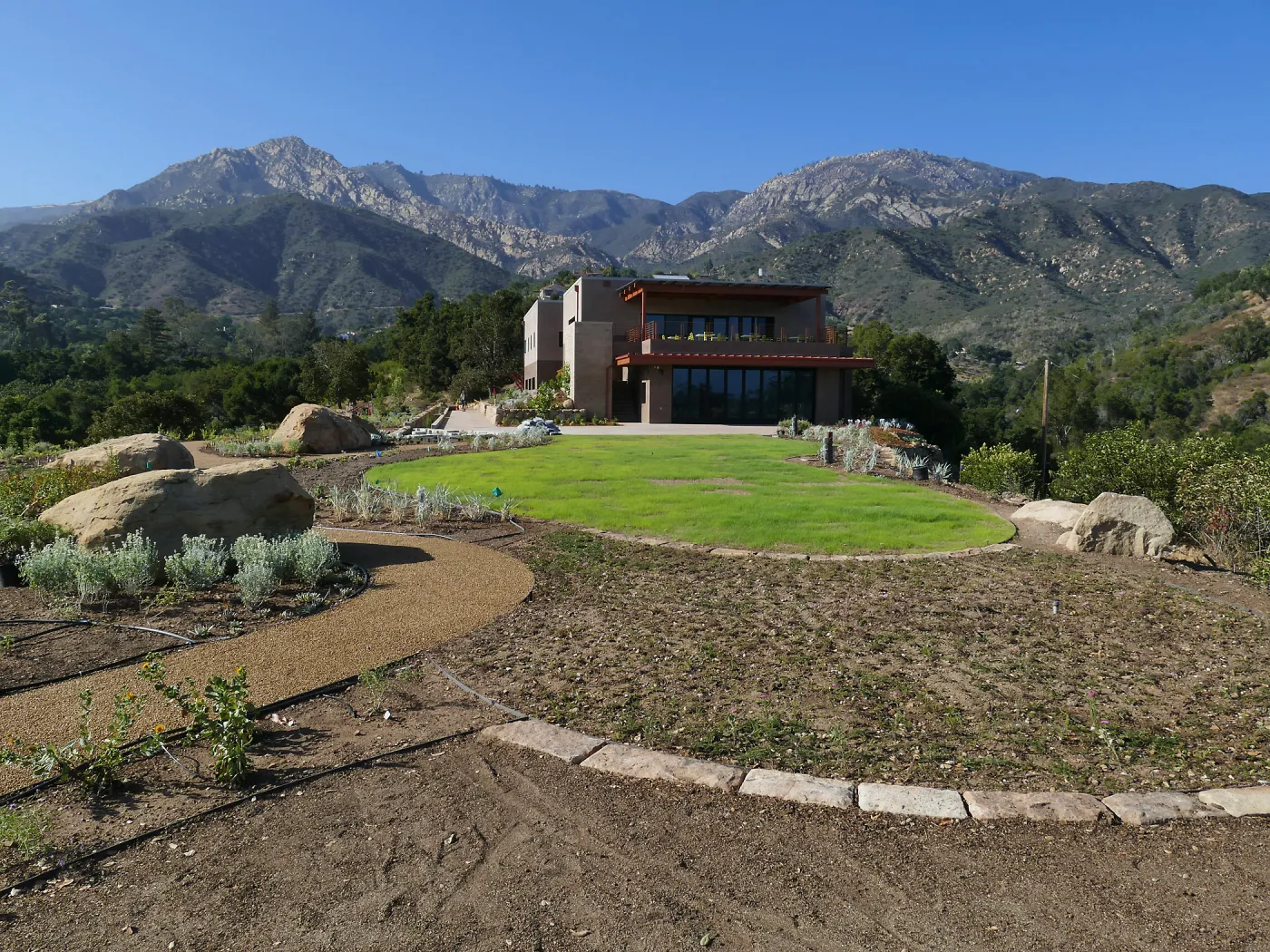 Pritzlaff Conservation Center looking north from the Island View Garden