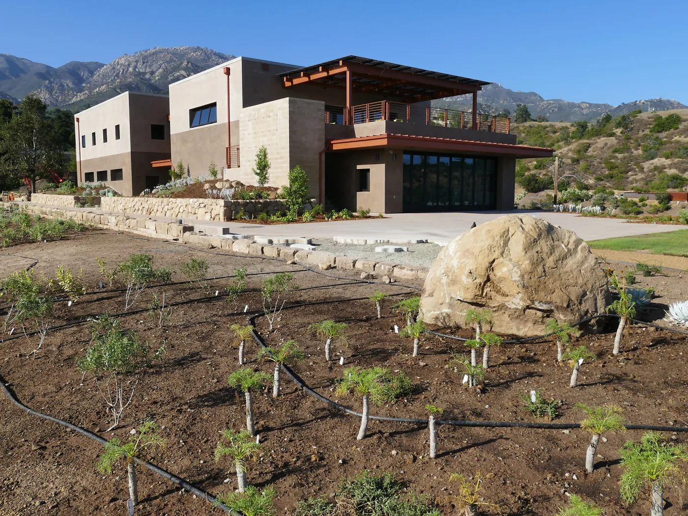 Pritzlaff Conservation Center looking northeast from the Island View Garden