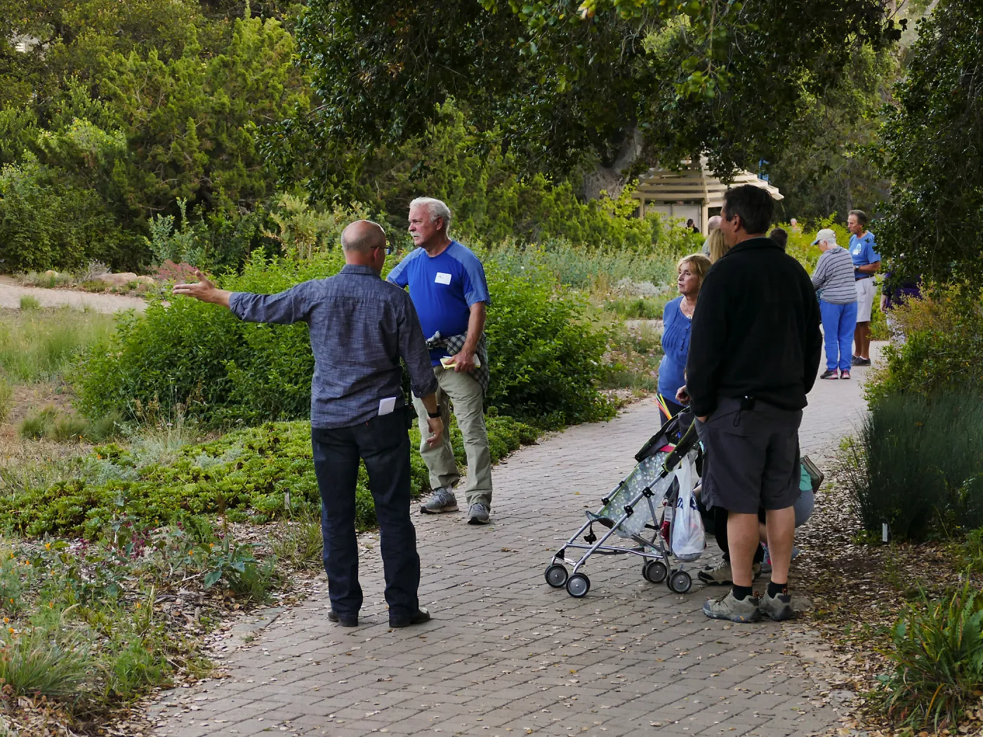 Member Appreciation Month, Full Moon Hike, Steve Windhager leading group near Meadow