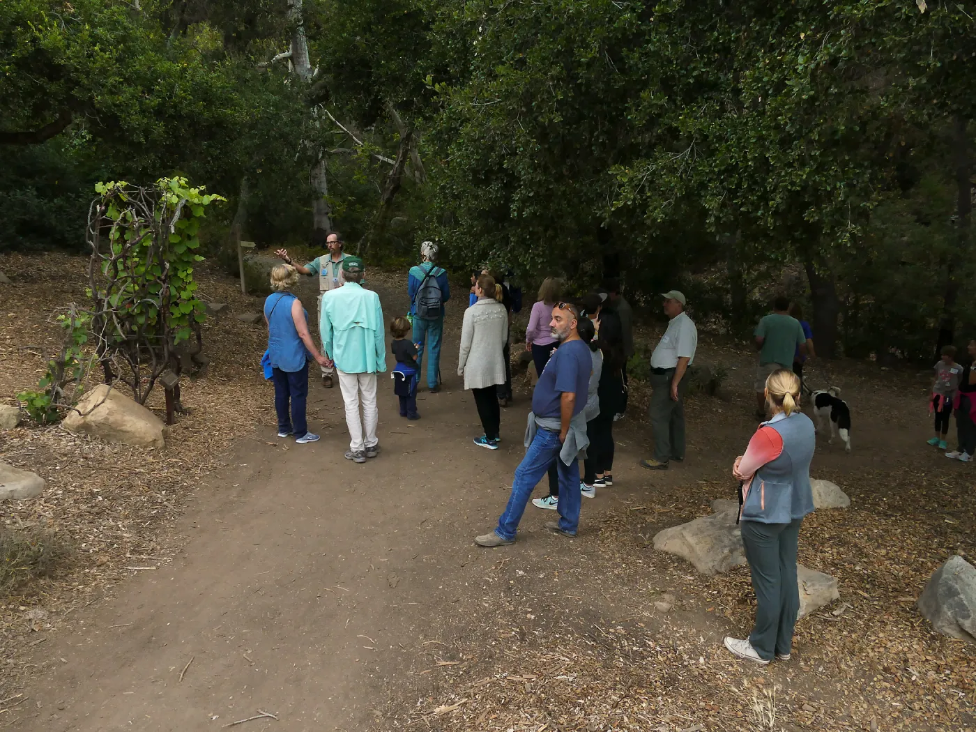 Member Appreciation Month, Full Moon Hike, hikers at Centennial Maze entrance