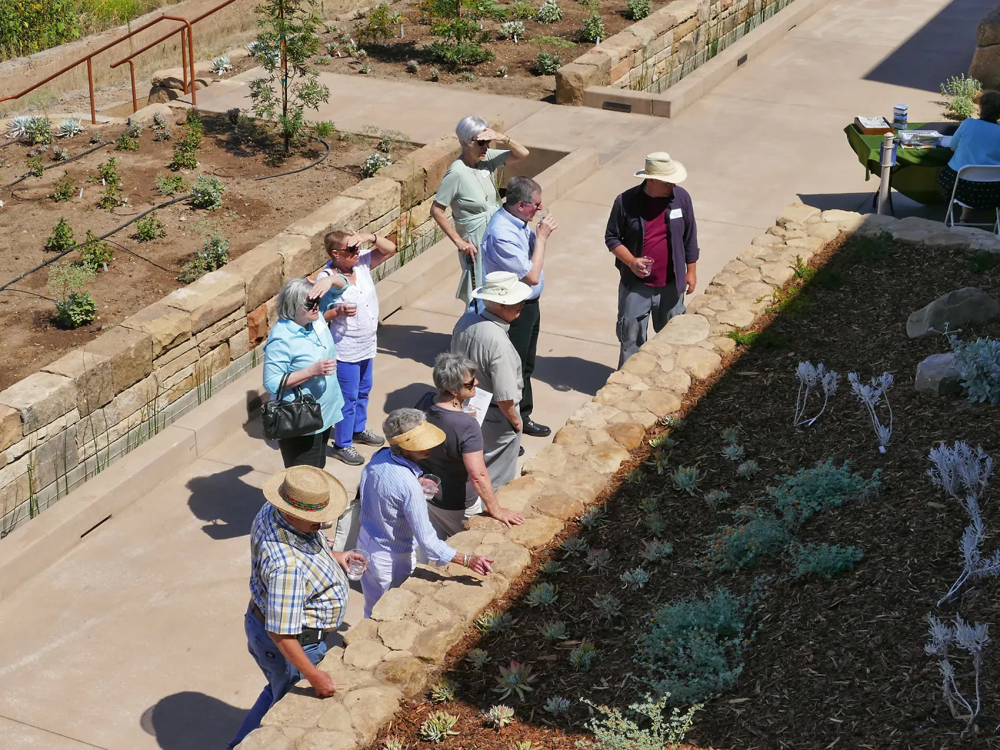 Pritzlaff Conservation Center Ribbon Cutting Celebration, Bruce Reed leading tour of newly planted Island View Garden