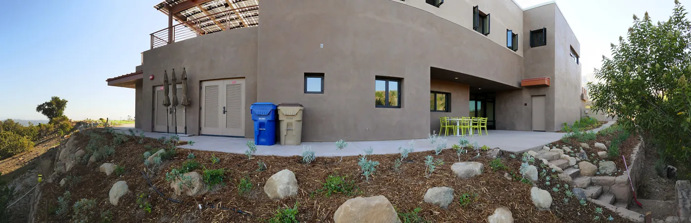 Pritzlaff Conservation Center Construction, panorama of east side
