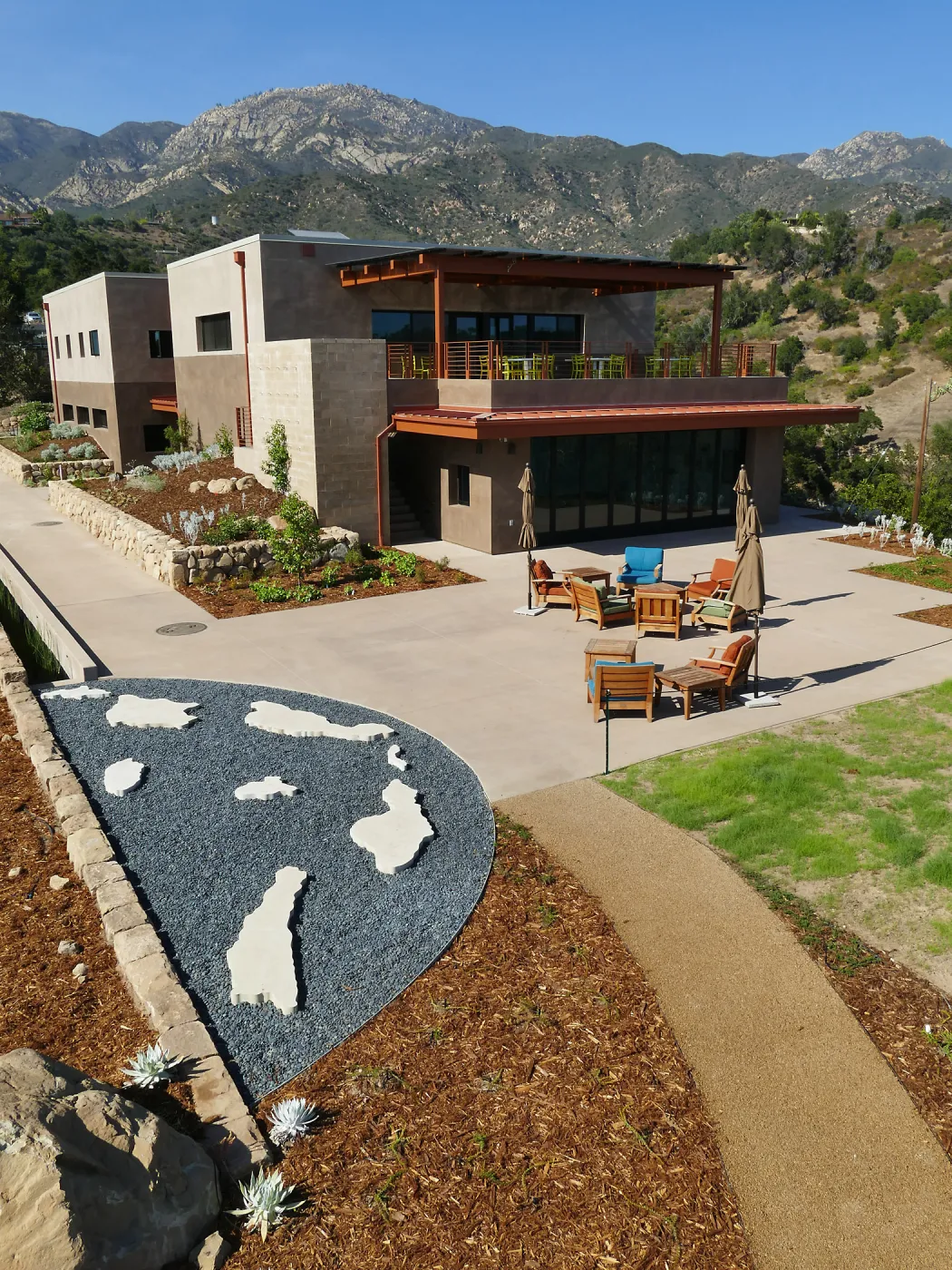 View of Pritzlaff Conservation Center looking northeast from the Island View Garden
