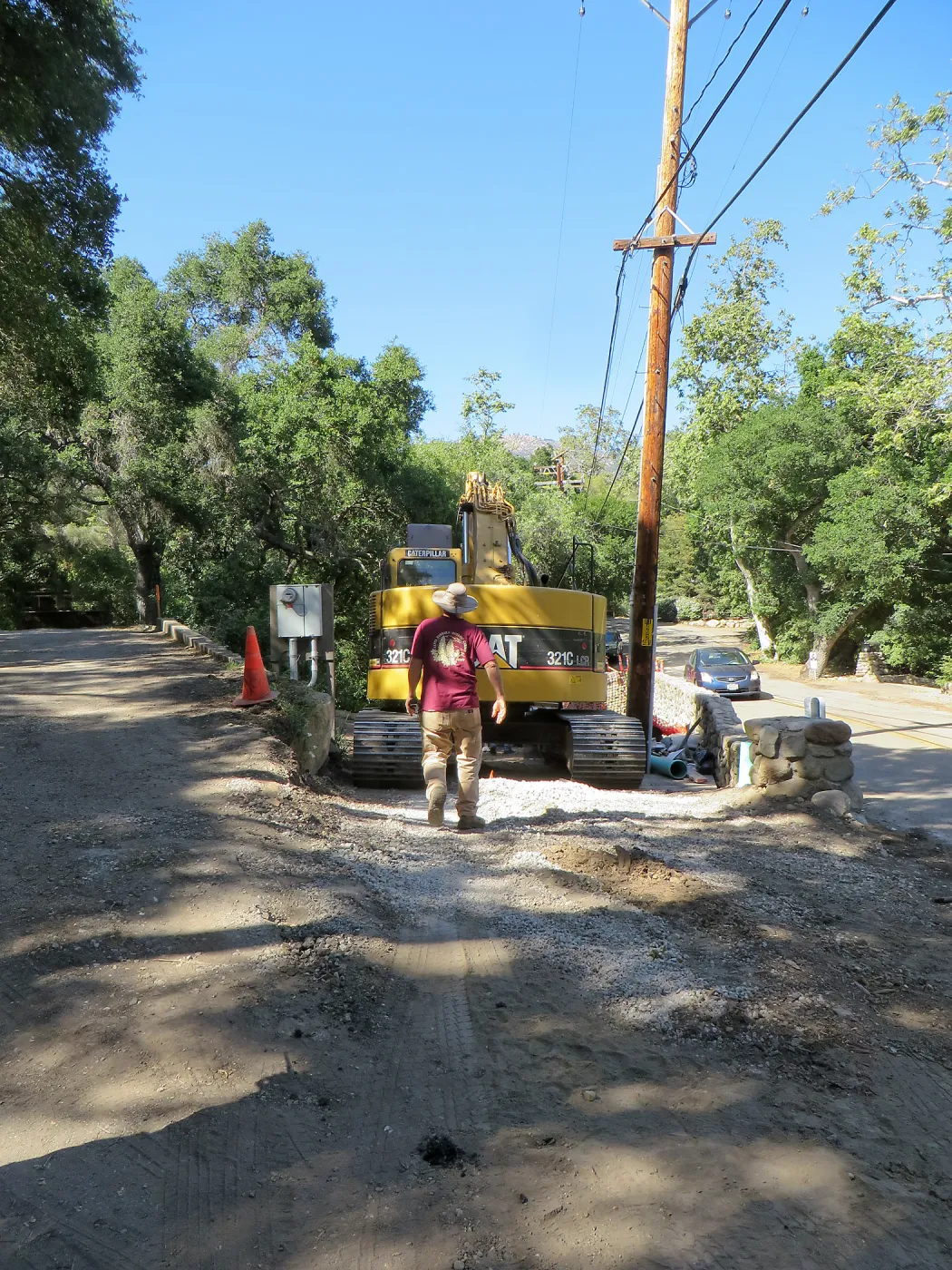 SBBG Sewer work, Mission Cyn Rd
