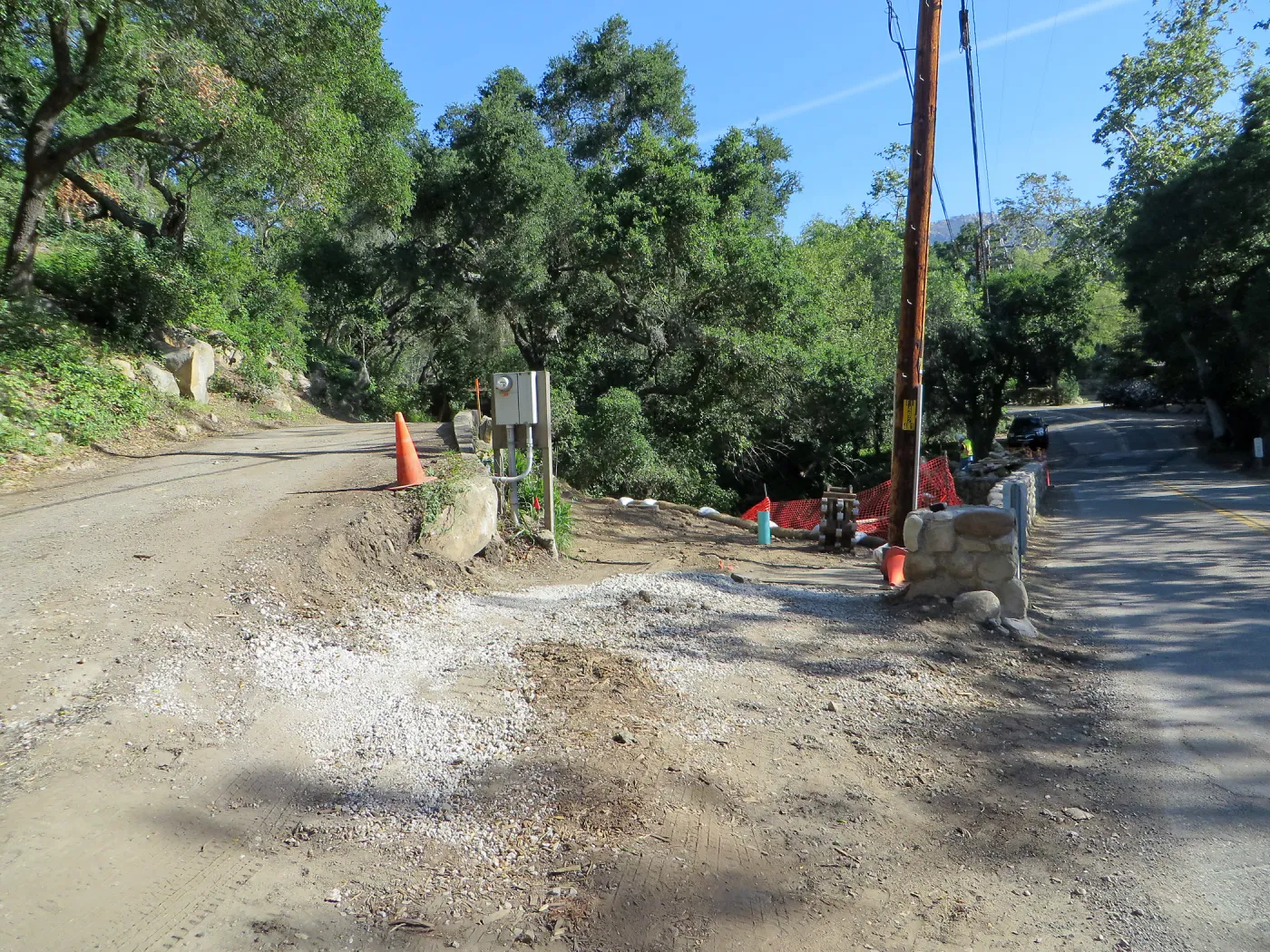 SBBG Sewer work, Mission Cyn Rd
