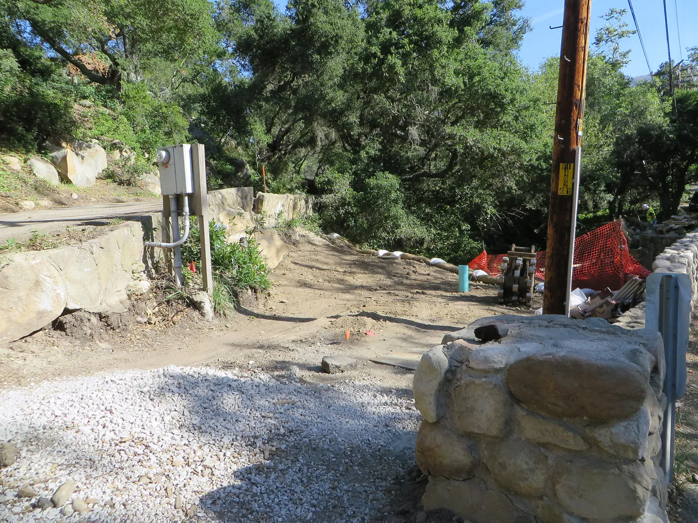 SBBG Sewer work, Mission Cyn Rd