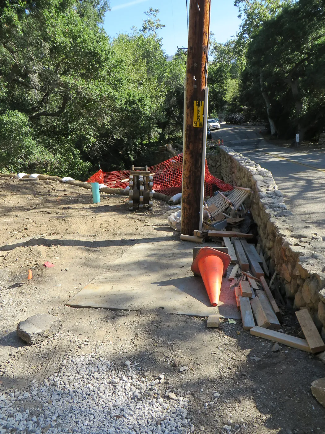 SBBG Sewer work, Mission Cyn Rd