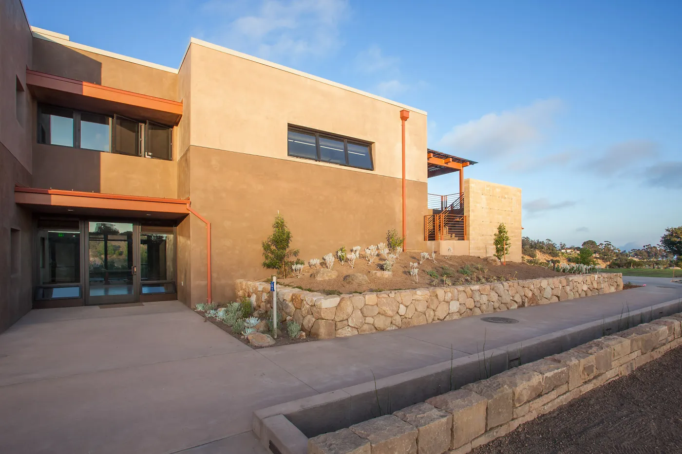 Pritzlaff Conservation Center exterior, south end of west face