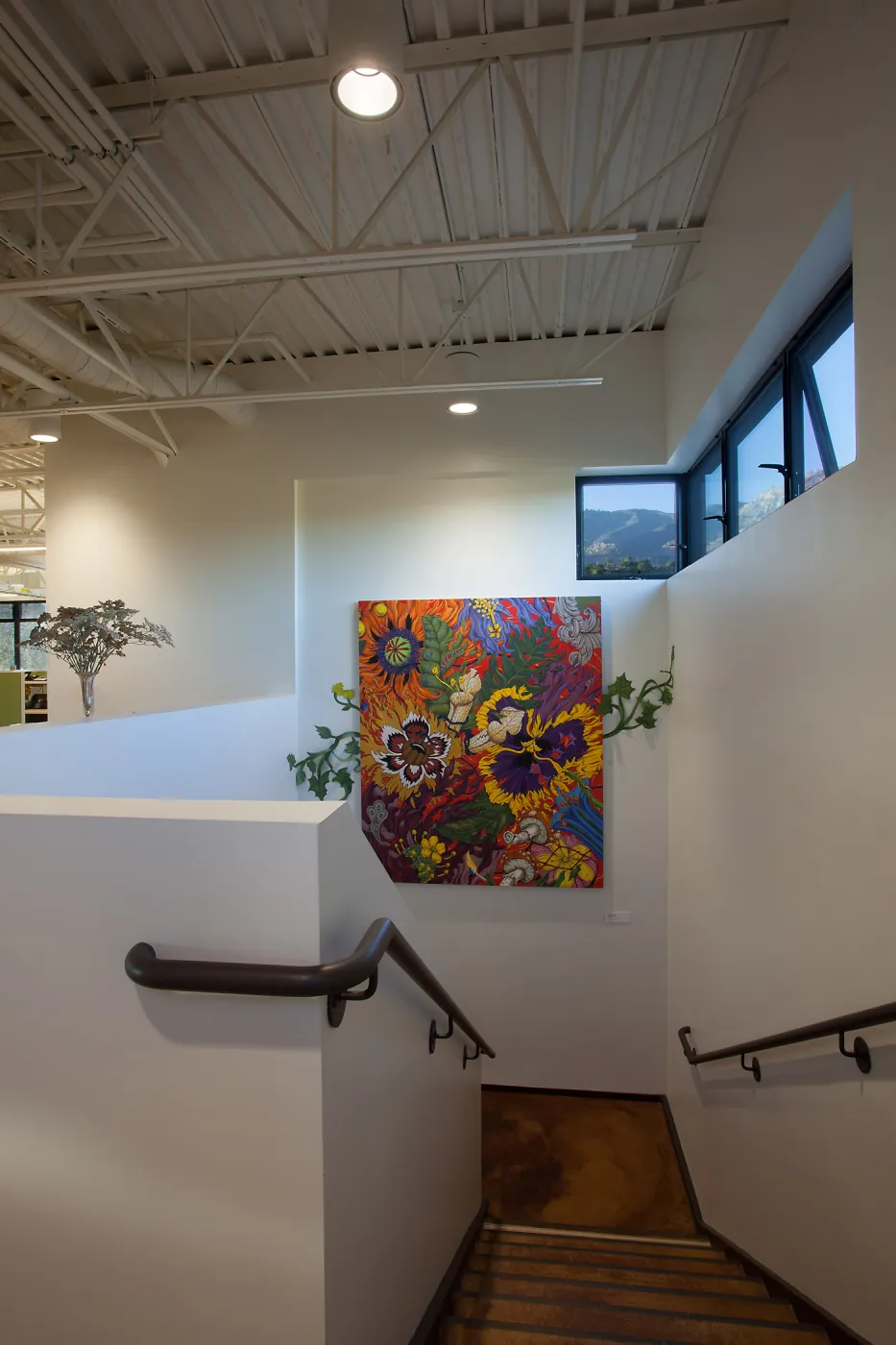 Pritzlaff Conservation Center interior, central stairwell, second floor
