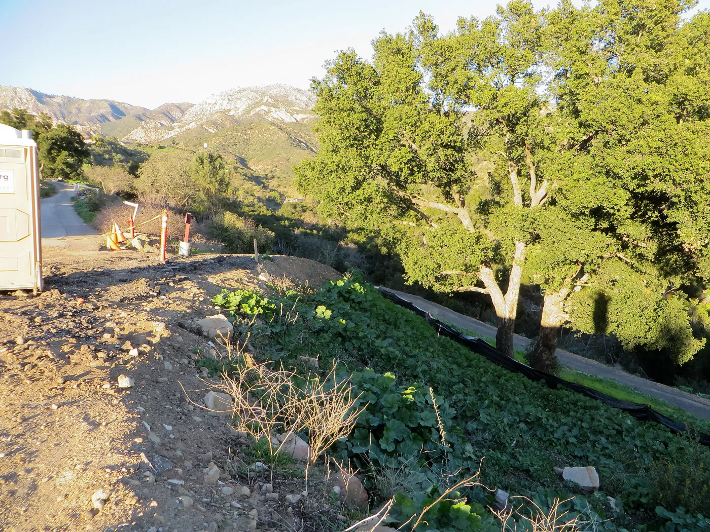 PCC construction, east side slope