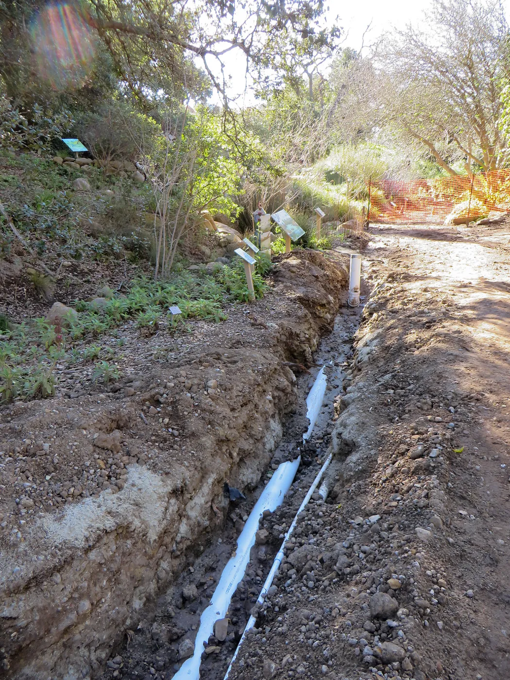 Sewer line installation in Arroyo