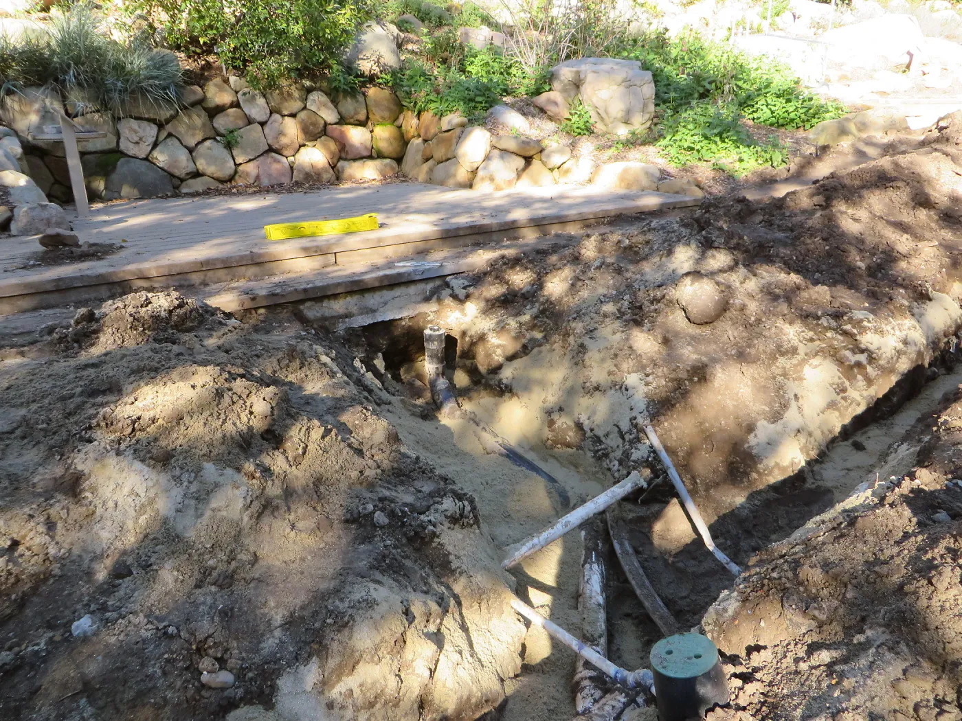 Sewer line installation in Arroyo