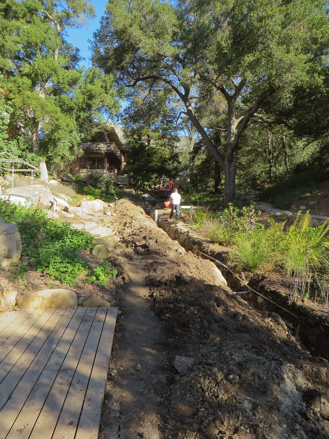 Sewer line installation in Arroyo