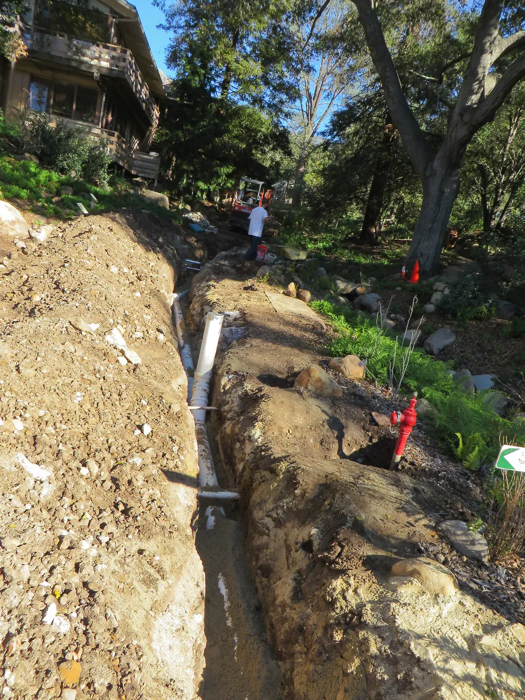 Sewer line installation in Arroyo