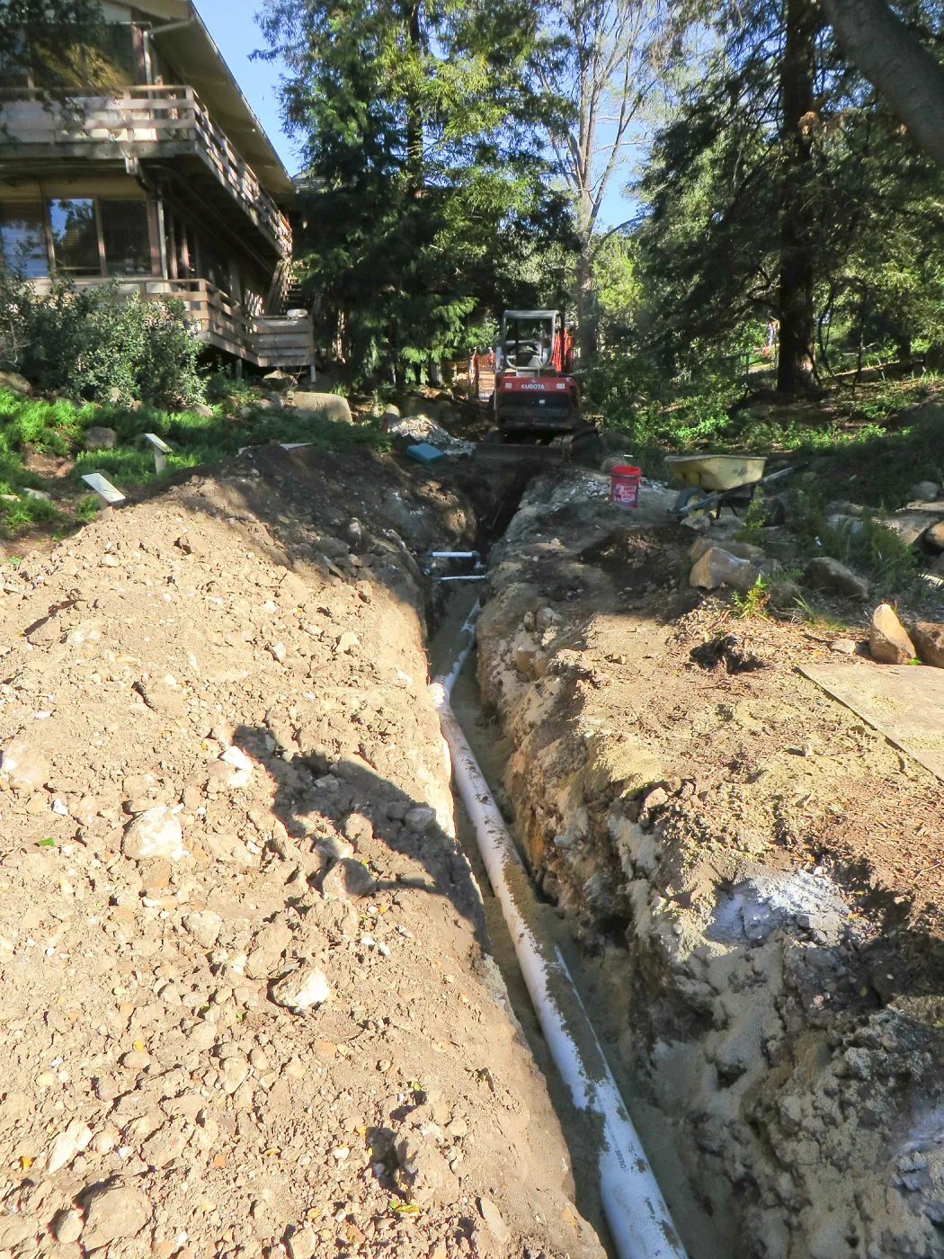 Sewer line installation in Arroyo