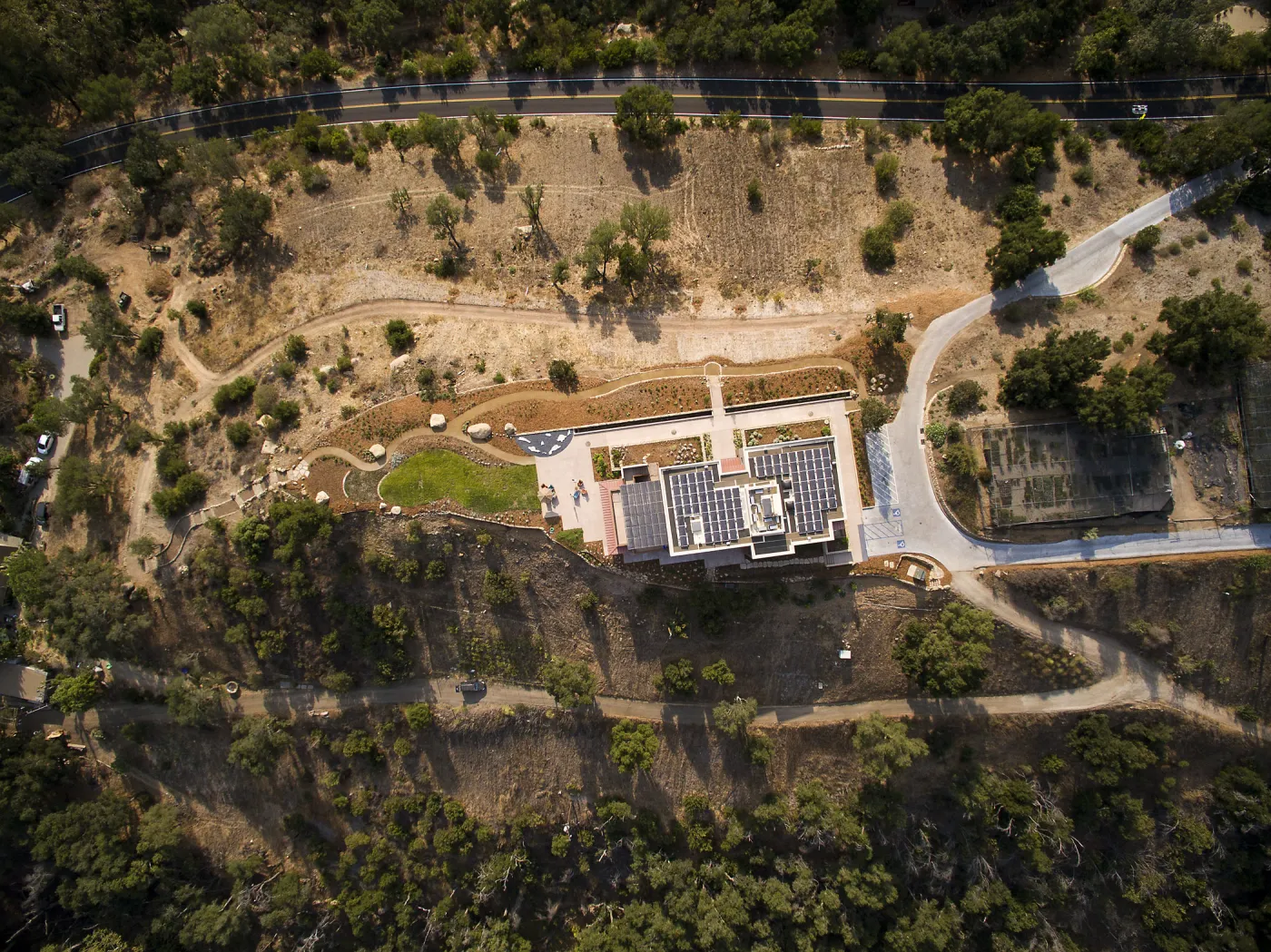 Aerial view of Pritzlaff Conservation Center and Island View Garden