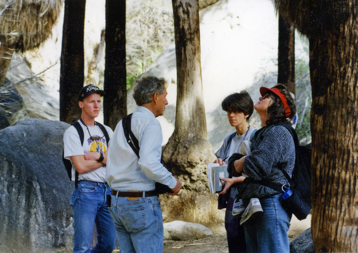 JR Bob Haller UCSB Bot103A field trip to Borrego Palms Canyon, 1993