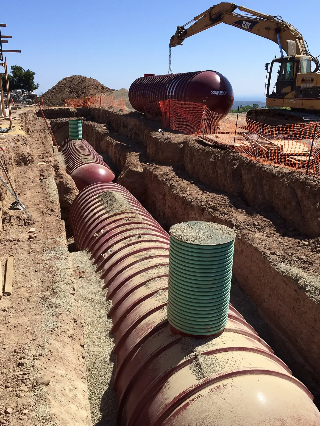 Pritzlaff Conservation Center construction, Storm water detention tank installation