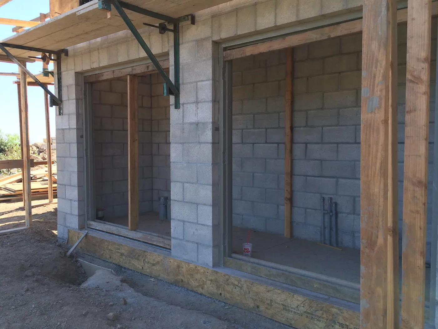 Pritzlaff Conservation Center construction, southeast corner