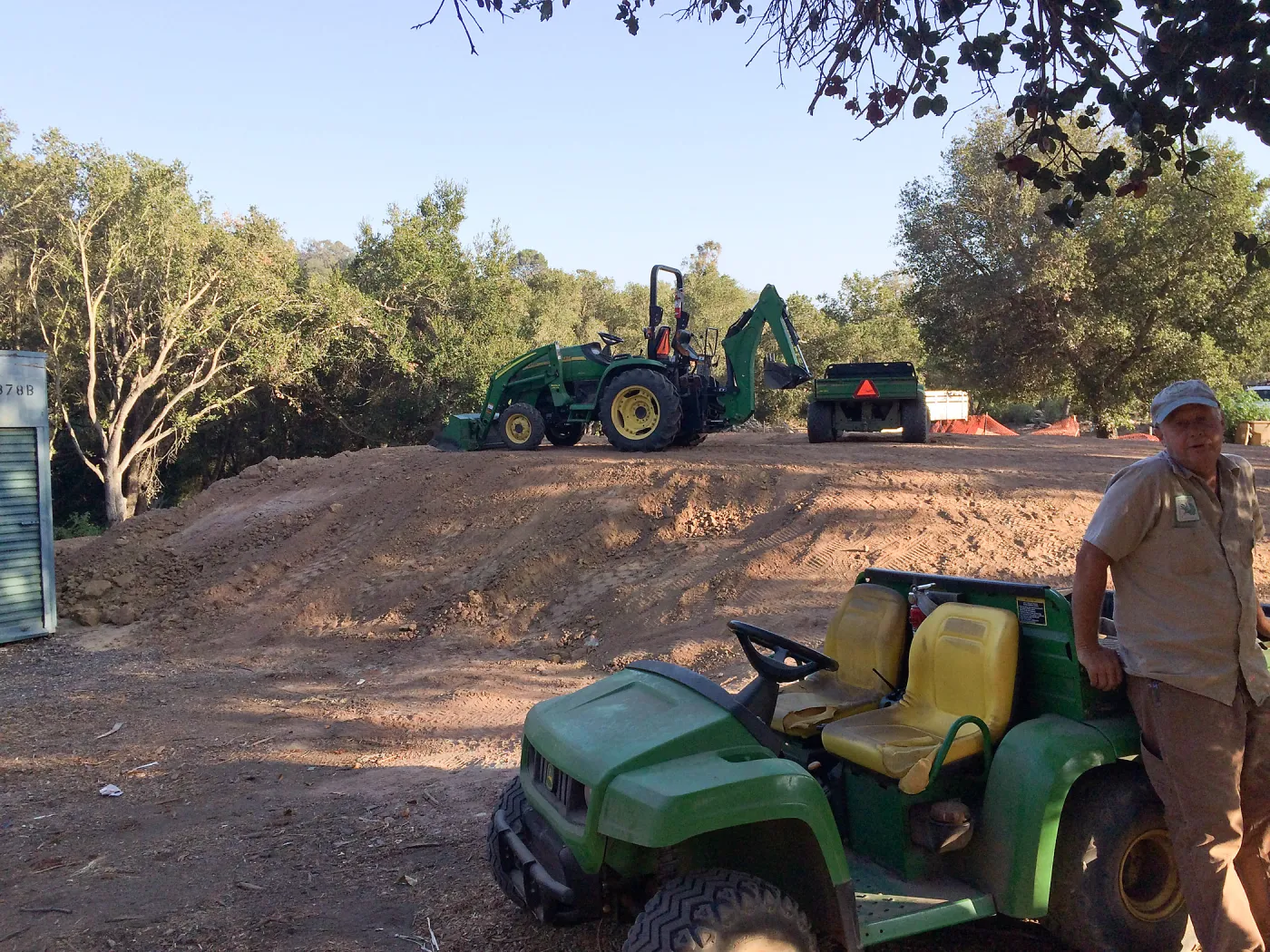 Pritzlaff Conservation Center construction, Soil stockpile at Hansen Site