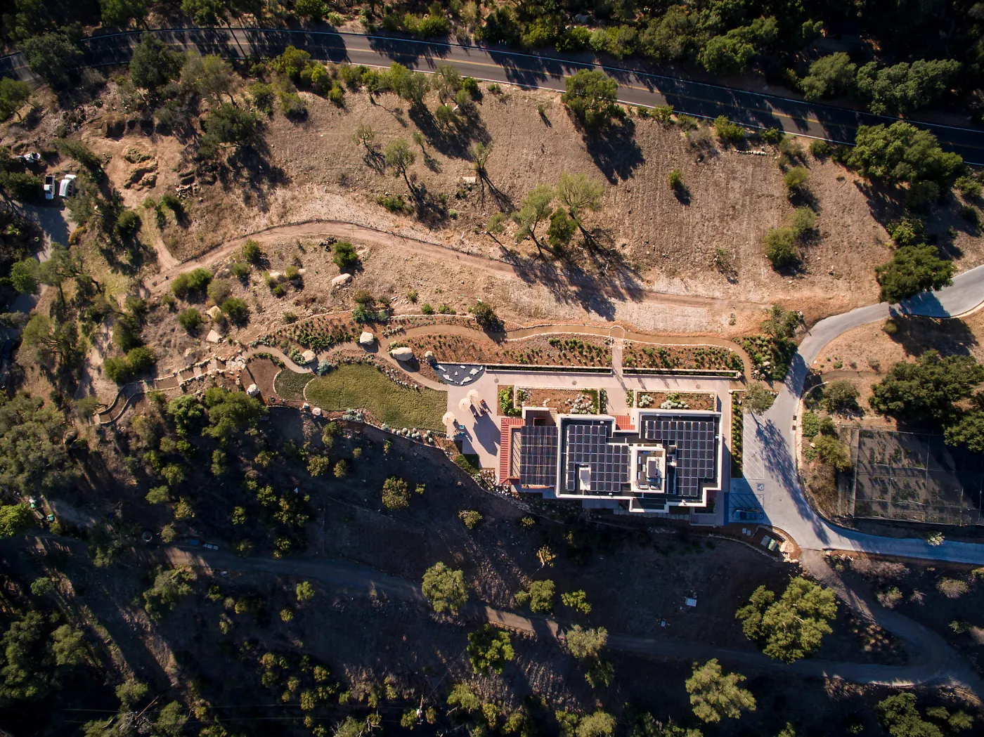 Aerial view of Pritzlaff Conservation Center and Island View Garden