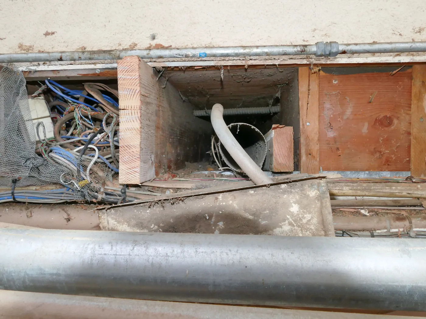 Library structural repair work, east side decking joist replacement
