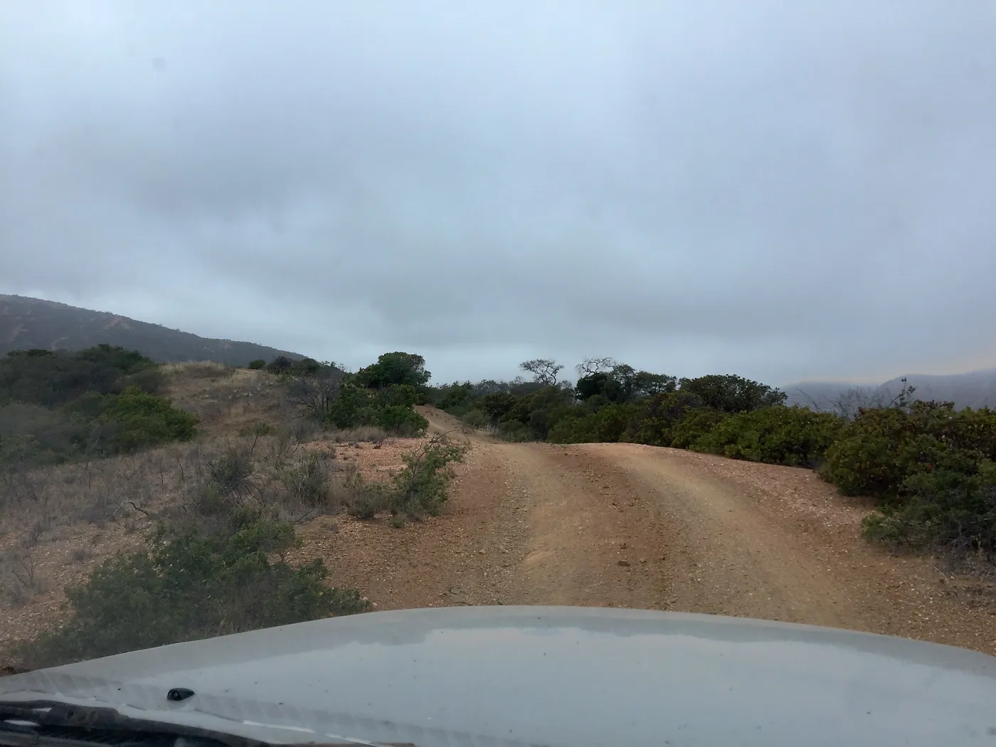 Santa Cruz Island Trip, driving along ridge