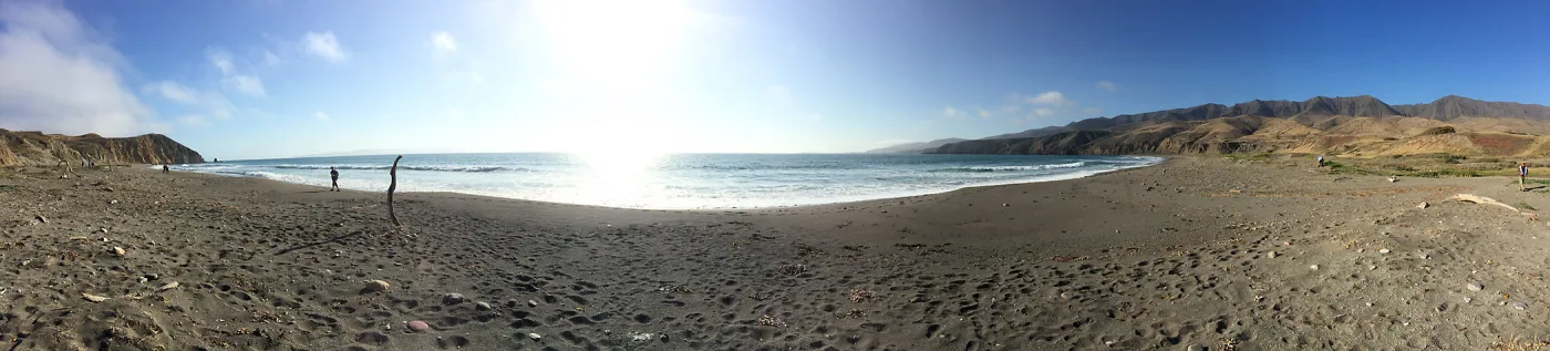 Santa Cruz Island Trip, Group explores Christy Beach