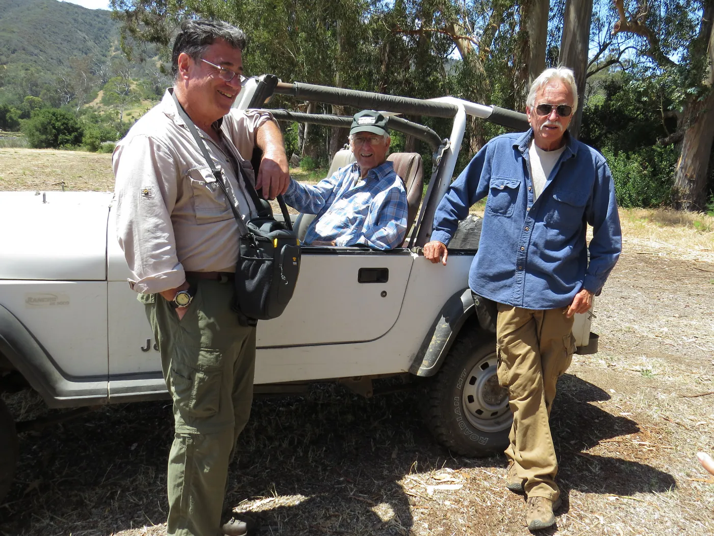 Santa Cruz Island Trip, Chuck Rennie, Lyndal Laughrin, and Steve Junak