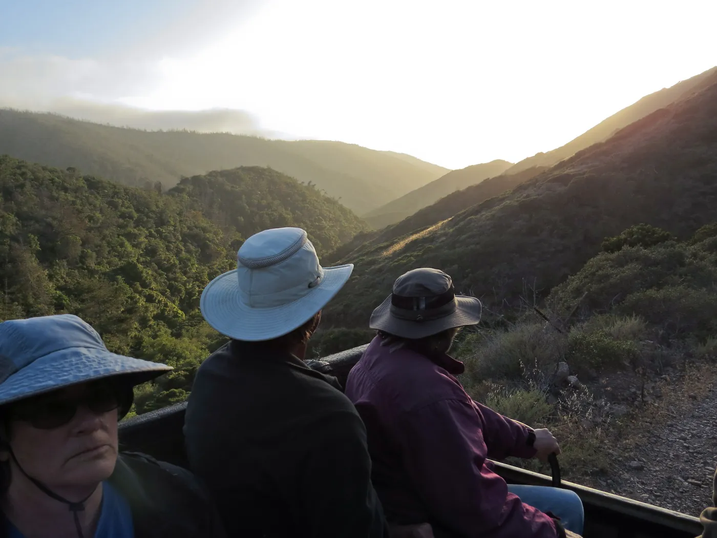 Santa Cruz Island Trip, sunset in the canyon