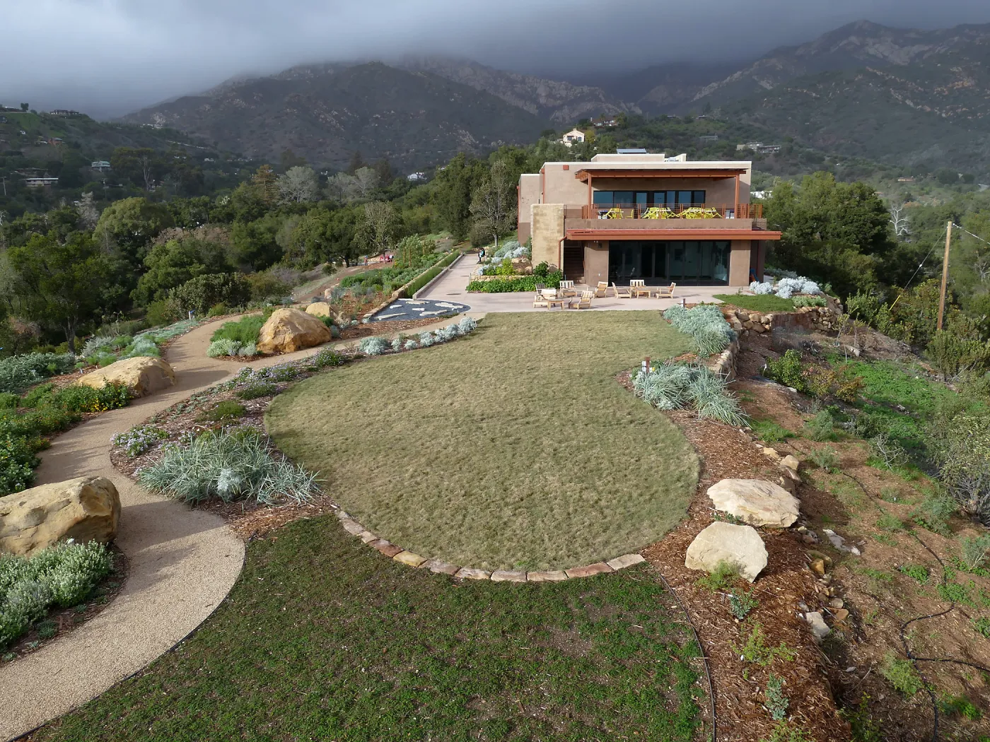Island View Garden, view looking northeast from boulder near south steps