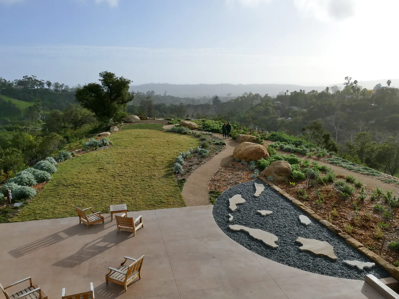 Island View Garden, view looking southwest from Pritzlaff Conservation Center Deck