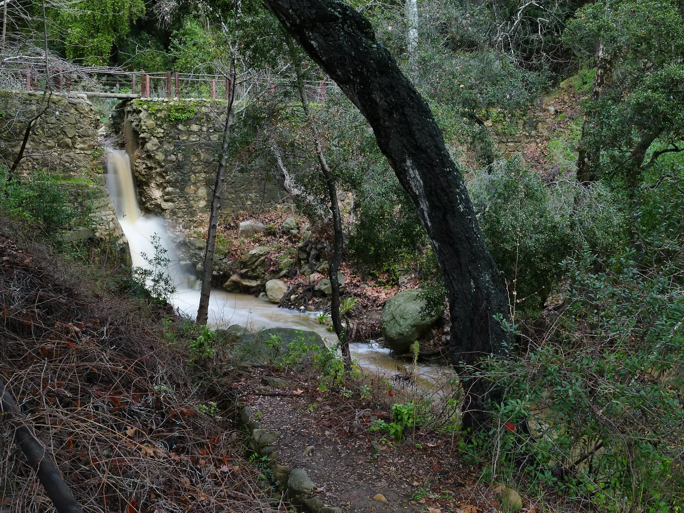 Mission Dam waterfall