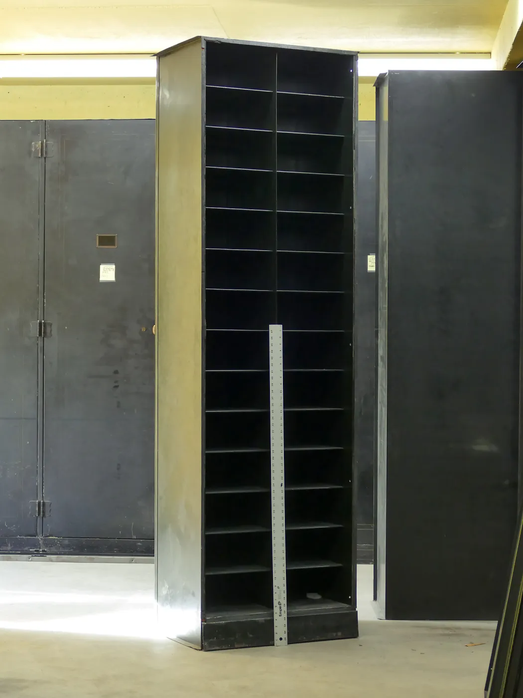 Old herbarium cabinets after collection was moved to the Pritzlaff Conservation Center