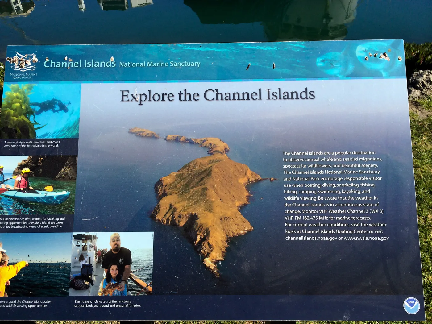 Interpretive sign at Channel Islands National Marine Sanctuary